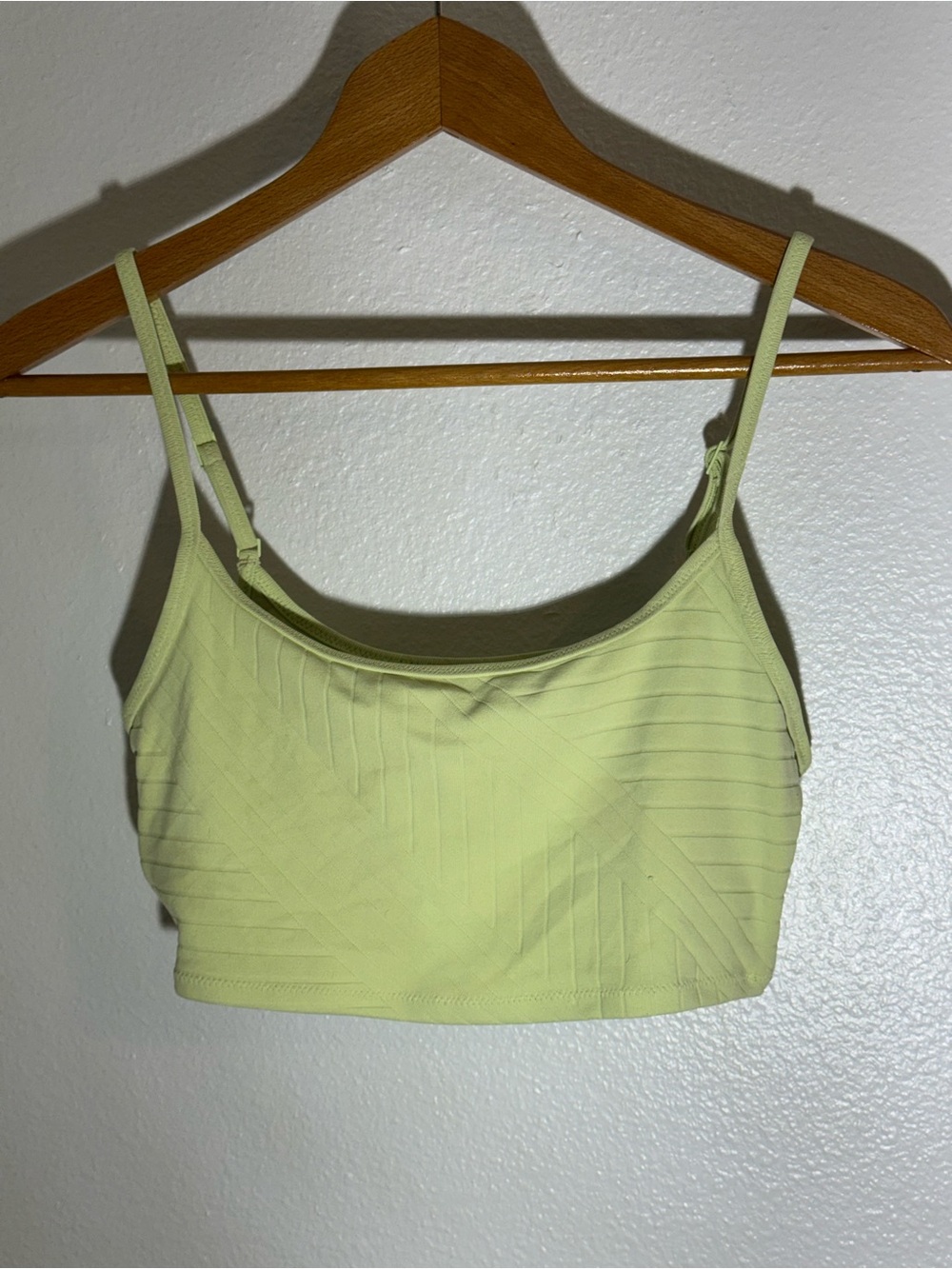 Light Green Aerie Ribbed Crop Tank Top - Women